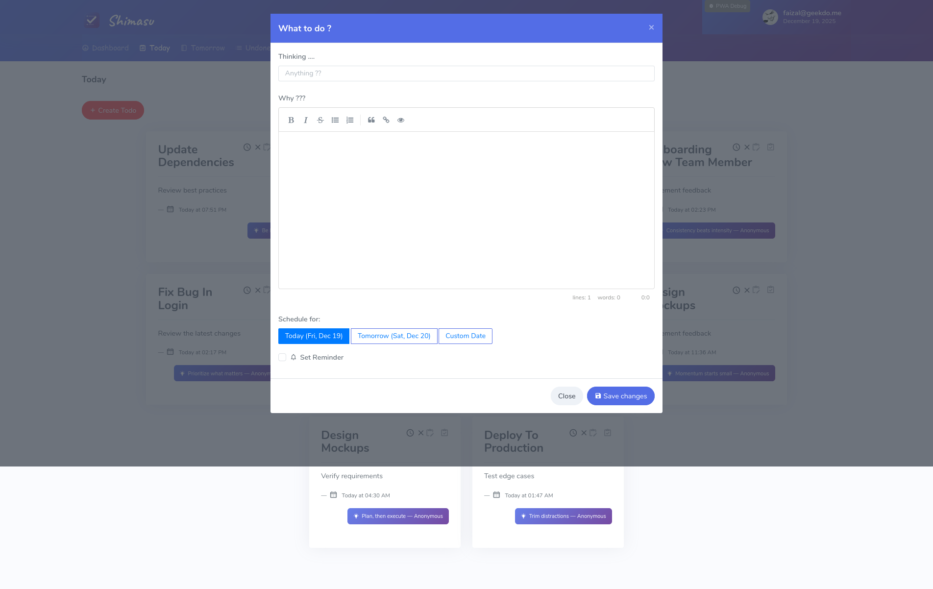 TodoBox Save Todo